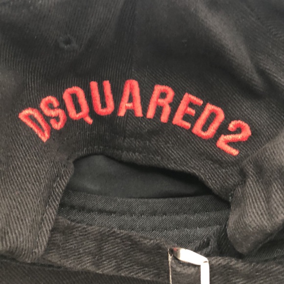 DSQUARED2 Red and Black Embroidered Hat - Picture 6 of 14